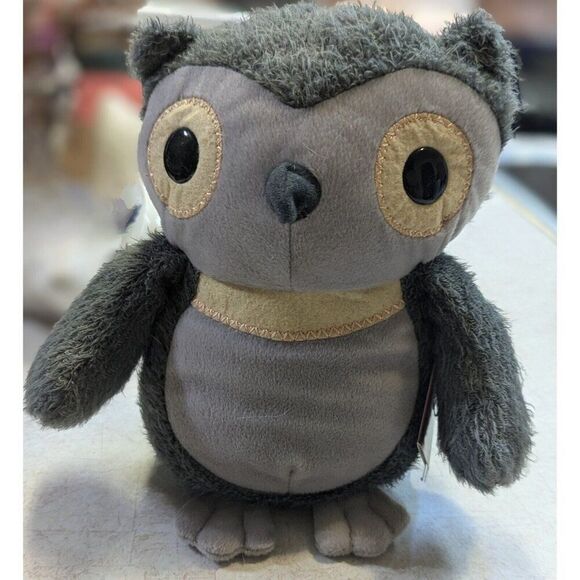 Kohls Cares for Kids Gray Owl Soft Plush Aesop's Fables Hooty Owl 10" Fuzzy Toy - Picture 1 of 3